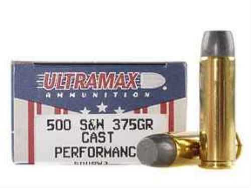 500 S&W 375 Grain Lead 20 Rounds ULTRAMAX Ammunition
